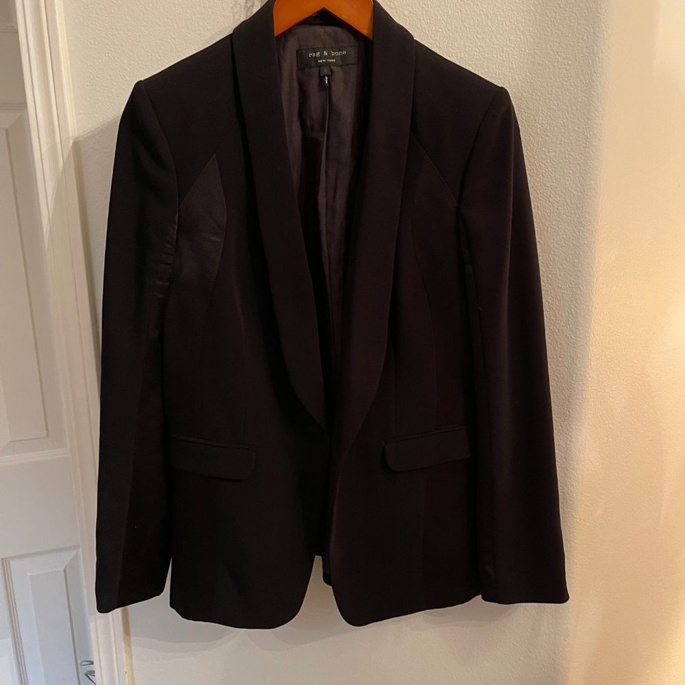 Rag & Bone Blazer - black with leather